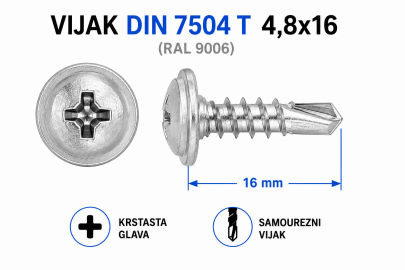 VIJAK DIN 7504 T 4,8x16
